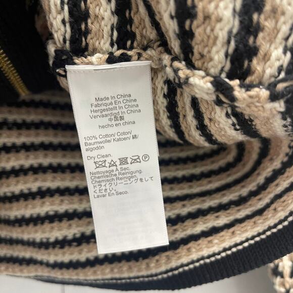 J.Crew Jacquard Sweater-Jacket Cotton Full Zip Gold Buttons Size Medium NEW - Picture 10 of 10